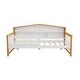 preview thumbnail 9 of 7, White+Walnut Twin Size Daybed with Trundle & Bookcase Headboard