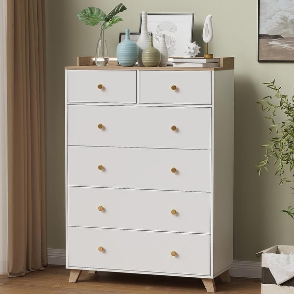 tall white dresser with gold hardware Faux bamboo tall boy dresser in a lightly distressed, white finish and gold hardware Poppy's of Macon