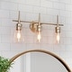 preview thumbnail 14 of 24, Modern 4/3/2-Light Farmhouse Linear Bathroom Vanity Lights Dimmable Wall Sconces with Clear Glass Shade L 20'' 3-light