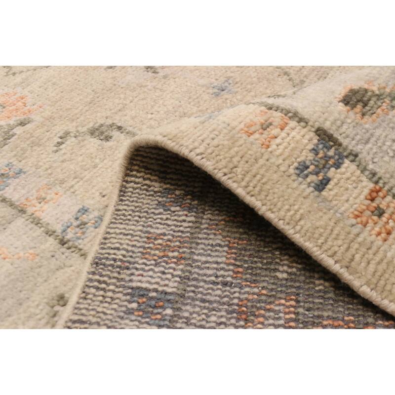 ECARPETGALLERY Hand-knotted Jules Serapi Light Khaki Wool Rug - 9'0 x 12'0