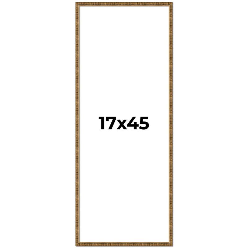 17x45 Frame Gold Solid Wood Picture Frame - Complete Modern Photo