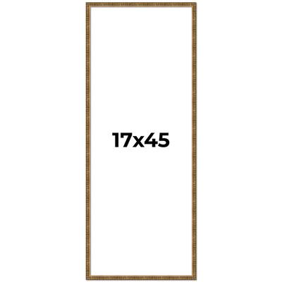 17x45 Frame Gold Solid Wood Picture Frame - Complete Modern Photo