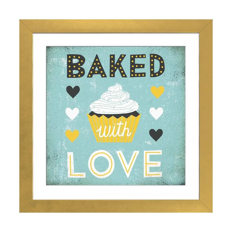 iCanvas "Retro Diner (Baked with Love)" by Michael Mullan - Gold - 24x24x1