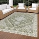 preview thumbnail 46 of 101, Machine Washable Indoor/ Outdoor Traditional Mankato Chantille Rug Olive - 10' x 14'