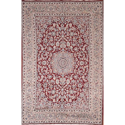 Traditional Floral Mashad Turkish Area Rug Machine Made Carpet - 6'6" x 9'7"