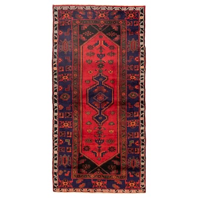 ECARPETGALLERY Hand-knotted Andelz Red Wool Rug - 4'1 x 8'0