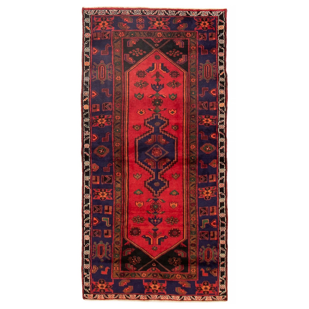 ECARPETGALLERY Hand-knotted Andelz Red Wool Rug - 4'1 x 8'0