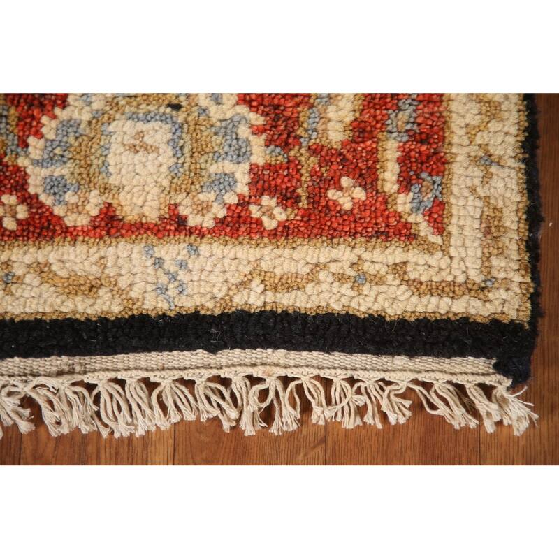 Black Oushak Accent Oriental Area Rug Hand-knotted Wool Carpet - 2'9"x 6'1"