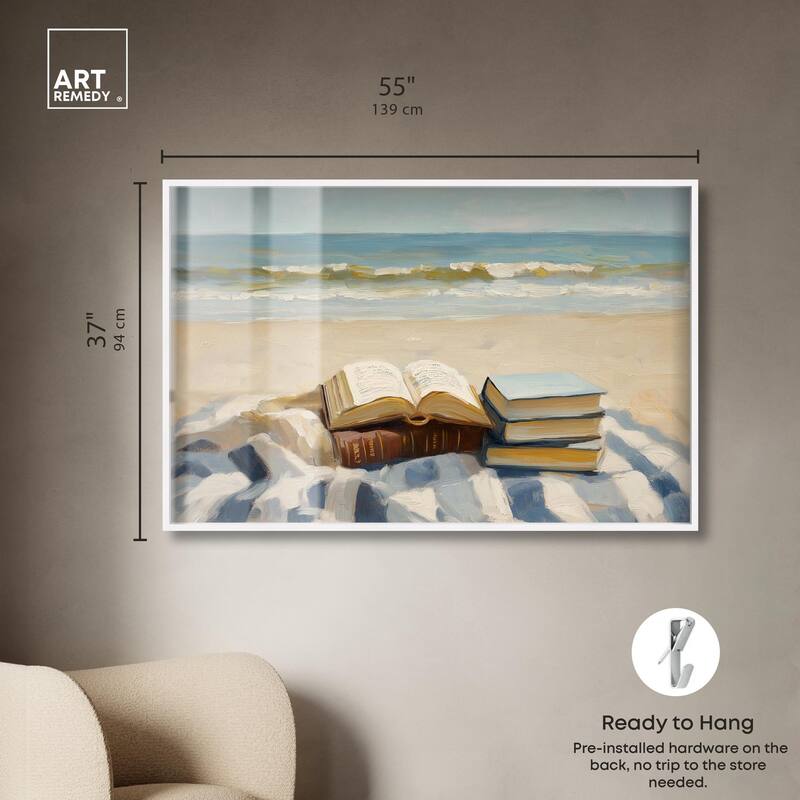 Beach Reading Shadowbox by Art Remedy