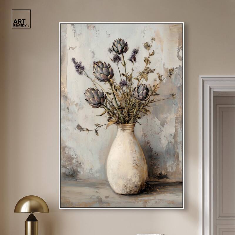 Artichoke Glory Canvas by Art Remedy
