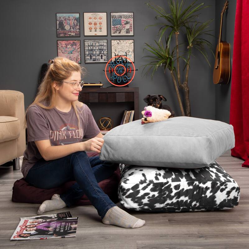 Jaxx Brio Microvelvet Floor Pillow, Meditation and Yoga Cushion