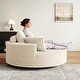 preview thumbnail 24 of 89, GDFStudio - Lavelle Corduroy 360 Degree Swivel Chair Fluffy Modern Sleeper