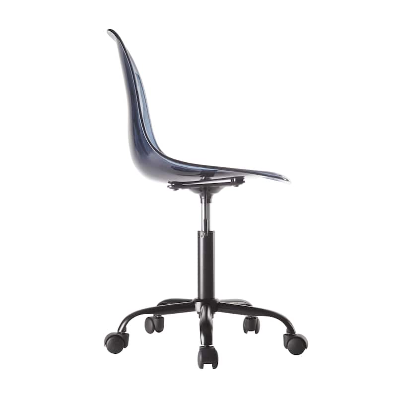 Urban Lifestyle Armless Acrylic Rolling Adjustable Office Chair