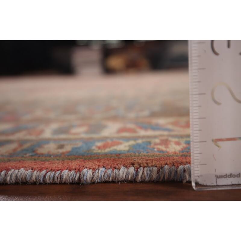 Traditional Pink Mashad Persian Vintage Rug Hand-Knotted Wool Carpet - 9'4"x 12'0"