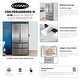 preview thumbnail 2 of 17, Cosmo 22.5 cu. ft. 4-Door French Door Refrigerator with Pull Handles in Stainless Steel, Counter Depth