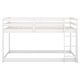 preview thumbnail 23 of 22, Stylish & Simple Twin over Twin Floor Bunk Bed with Ladder , Grey, Large Weight Capacity Design and Safety Design for Kids