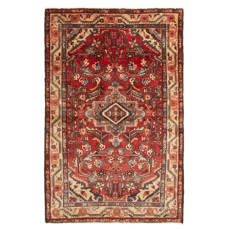 ECARPETGALLERY Hand-knotted Anadol Red Wool Rug - 3'7 x 5'6