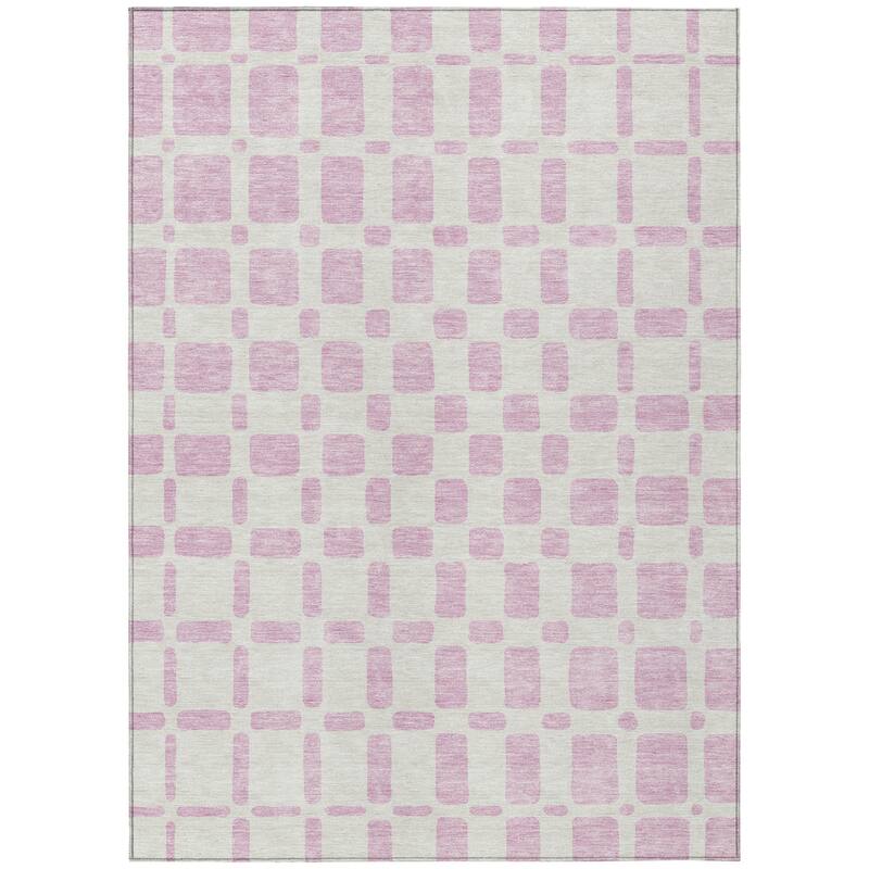HomeRoots Geometric Transitional Rectangle Outdoor Rug