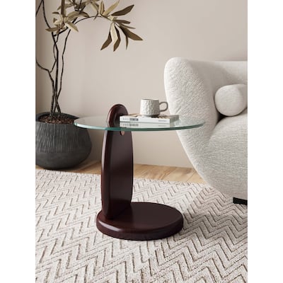 Manhattan Comfort Artesia Dark Walnut Modern End Table