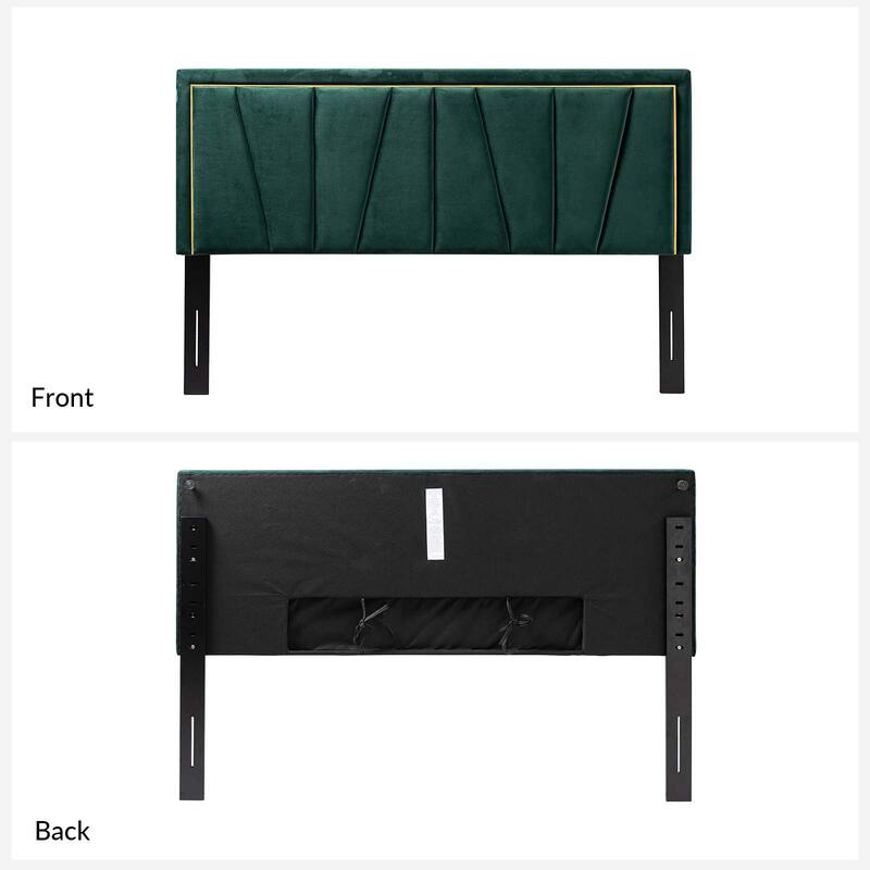 Eberhard Upholstered Tufted Contemporary Adjustable Wall-Mounted Headboard By HULALA HOME