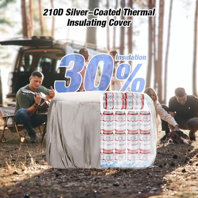 WARMOUNTS 75 Cans Insulated Leakproof Soft Cooler Bag with 2 Compartment for Camping Picnic