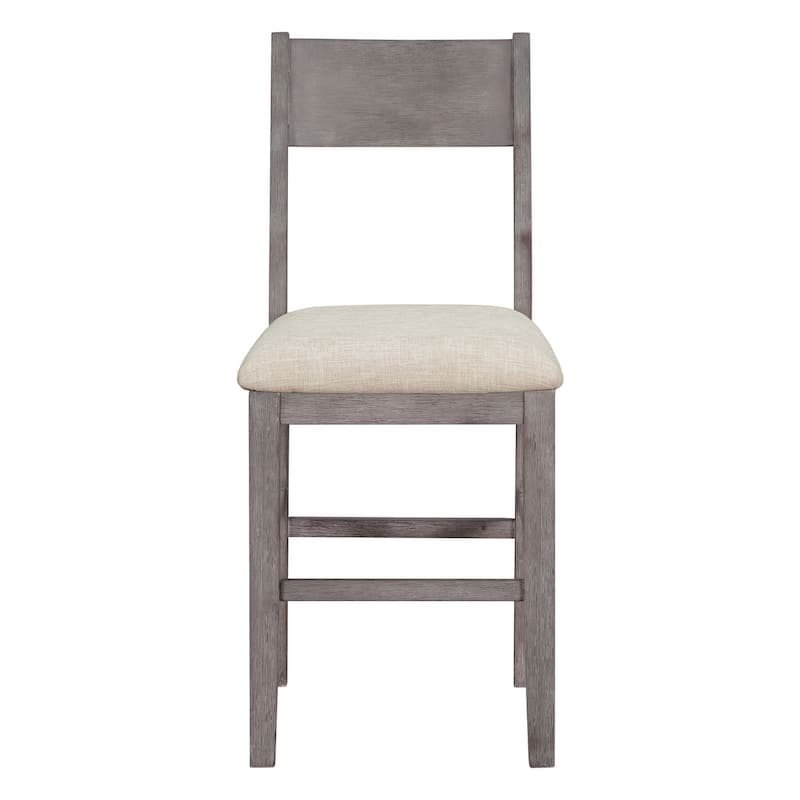 Roomfitters Farmhouse Counter Height 5-Piece Dining Table Set with Rectangular Table and 4 Chairs for Small Spaces