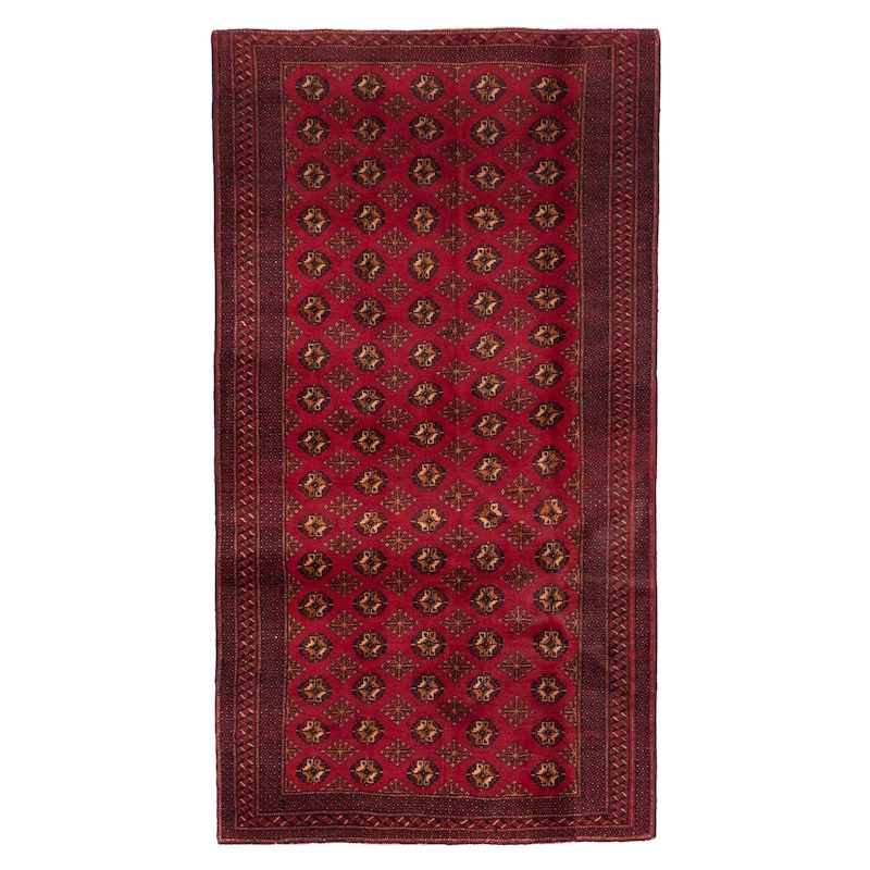 ECARPETGALLERY Hand-knotted Teimani Red Wool Rug - 3'5 x 6'5