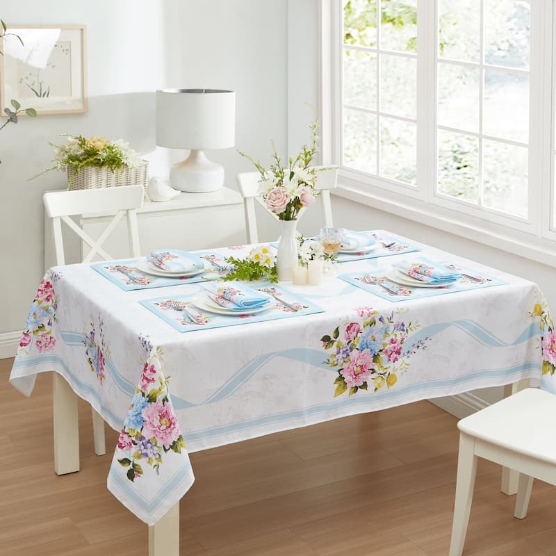 Rose Cottage Engineered Tablecloth - 52x70