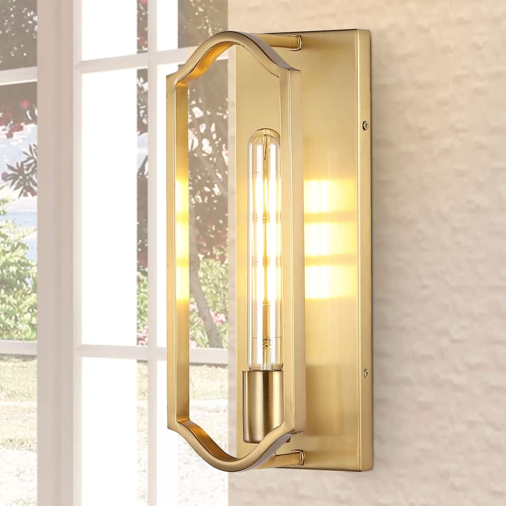 Emilia 4.75" 1-Light Modern Bohemian Iron LED Sconce, by JONATHAN Y