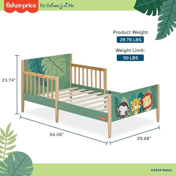 Fisher Price Fauna Collection Safari Dreams Toddler Bed by Dream On Me - Multi