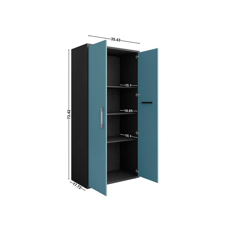 Manhattan Comfort Eiffel Storage Cabinet (Set of 2)