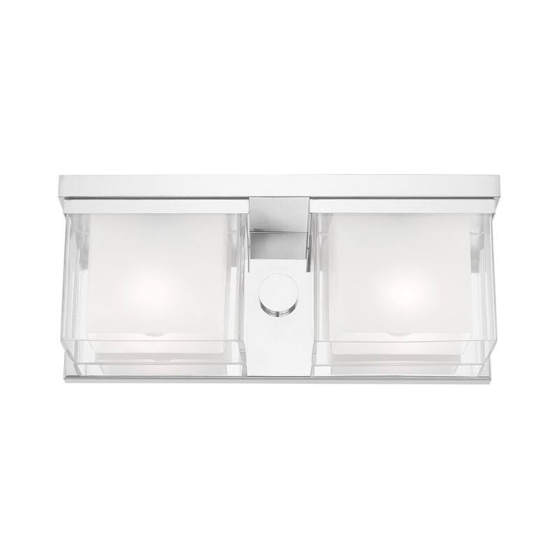 Livex Lighting 2-Light Polished Chrome Bath Vanity, 10122-05 - 16"W x 6.75"H x 4.75"D