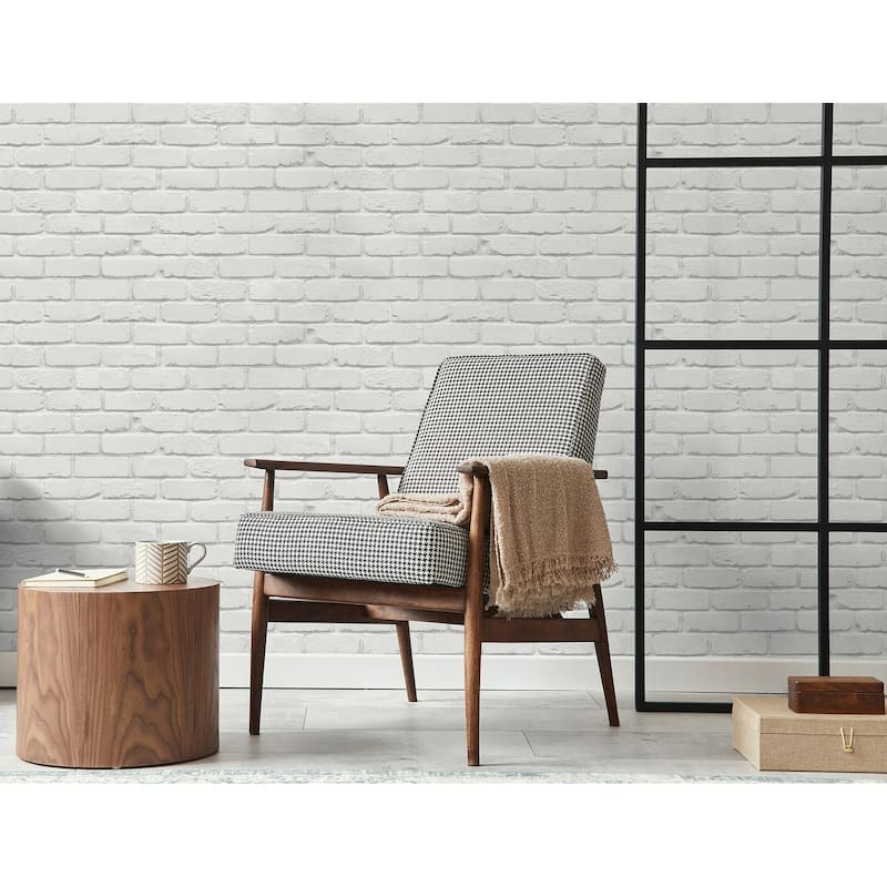 Fine Decor Alpin White Painted Brick Wallpaper