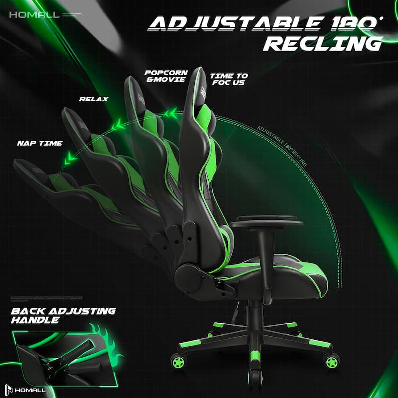 Homall Ergonomic Faux Leather Adjustable Swivel Office Gaming Chair