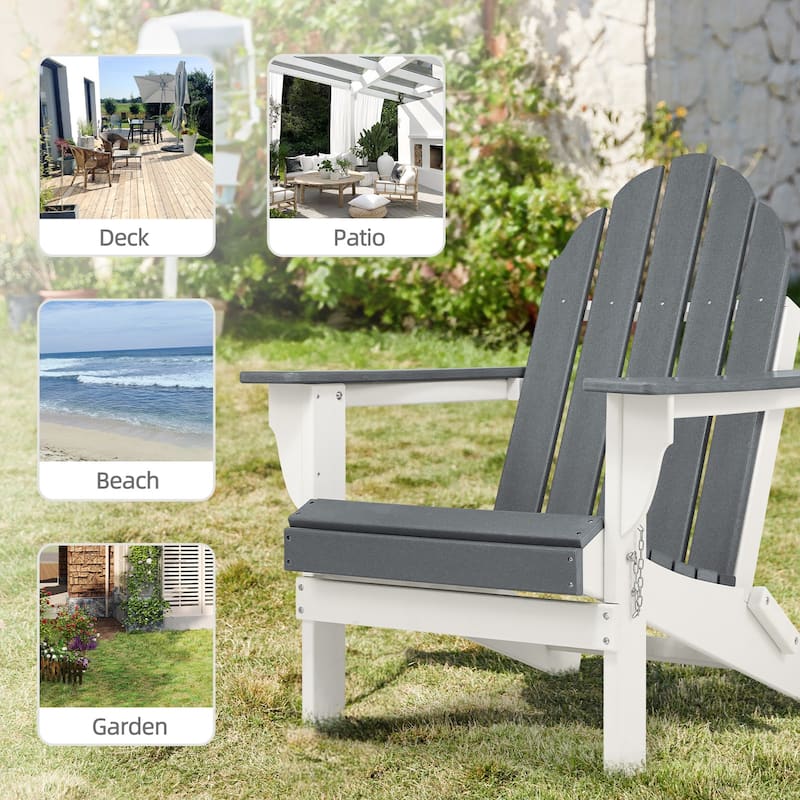 Aoodor Outdoor Folding Adirondack Chair