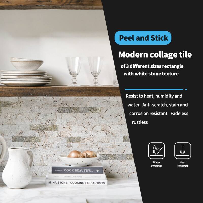Art3d 10-Sheet Peel and Stick Backsplash Tile for Kitchen Bathroom