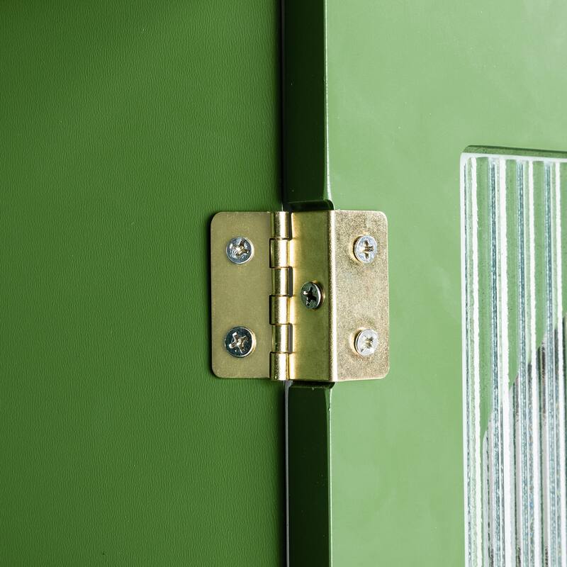 71" Modern TV Stand, Entertainment Center Media Console, Solid Wood Frame TV Cabinet with Changhong Glass Doors & Metal Handles