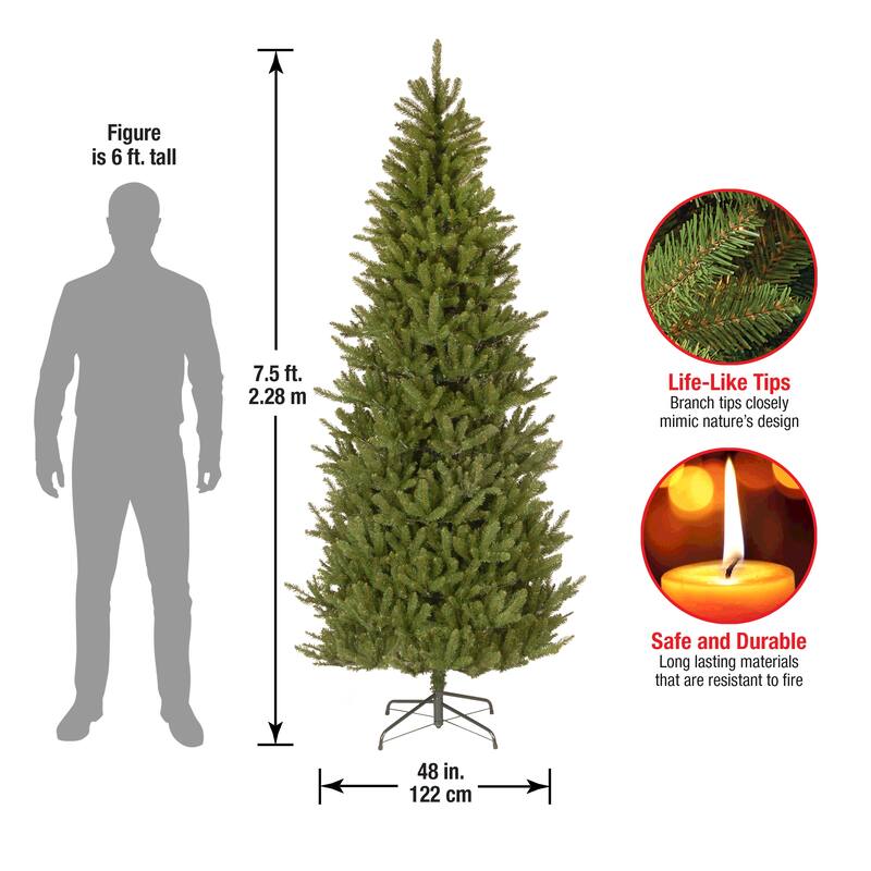 National Tree Company 7.5 ft. Natural Fraser Slim Fir Tree