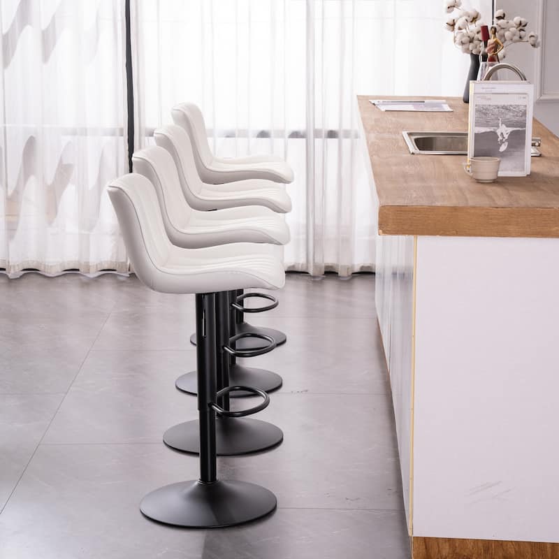 Counter Height Modern Swivel Barstools Set of 2