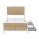 preview thumbnail 10 of 21, Gold Metal House Bed with Roof and Slat Support, Full Size
