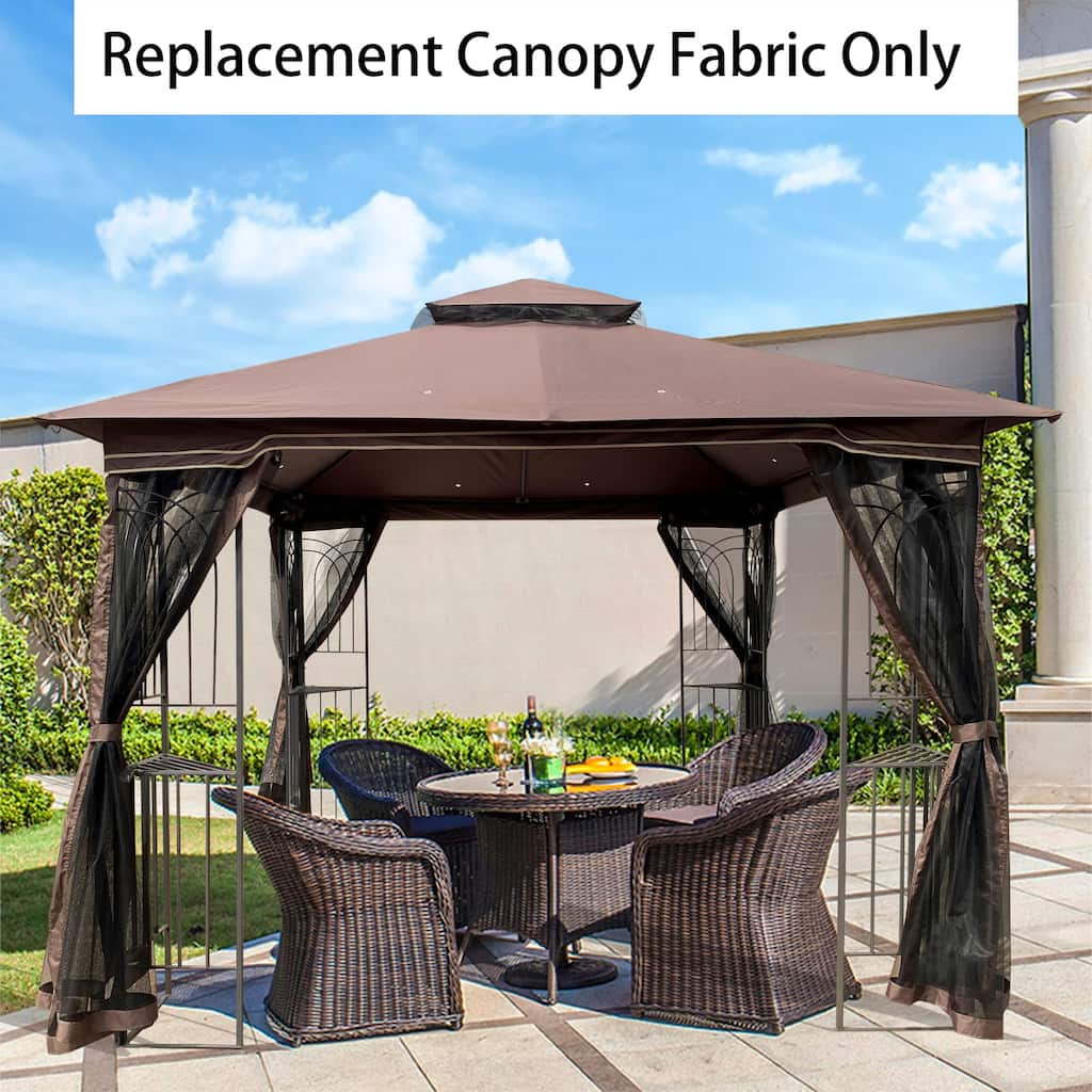 Double Roof Gazebo Replacement Canopy Top Fabric