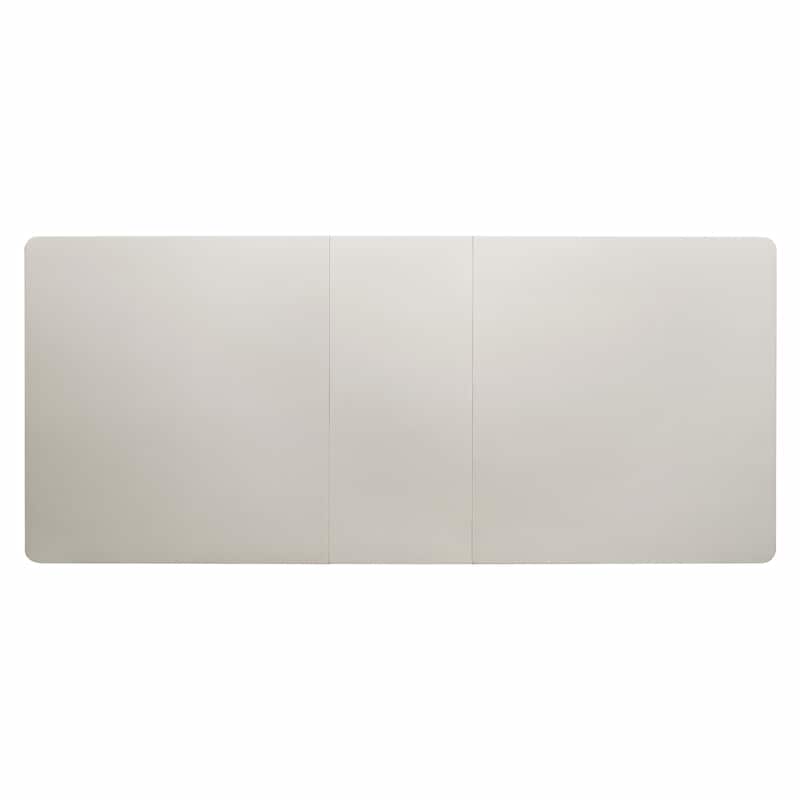 Glamourous Silver Finish Rectangular Dining Table 1pc Draw Leaf Mirror Trim Apron Dining Room Furniture