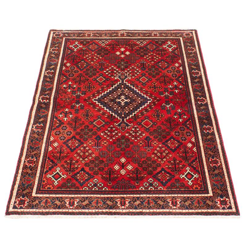 ECARPETGALLERY Hand-knotted Anatolian Vintage Red Wool Rug - 4'5 x 6'7
