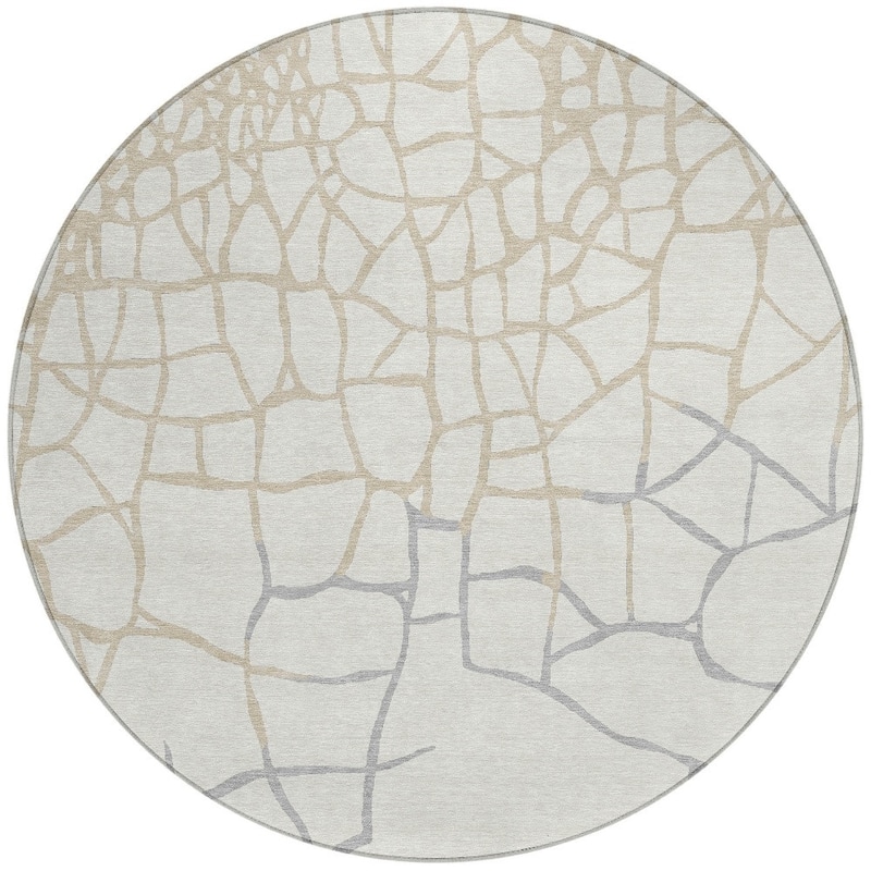 HomeRoots Abstract Transitional Rectangle Outdoor Rug
