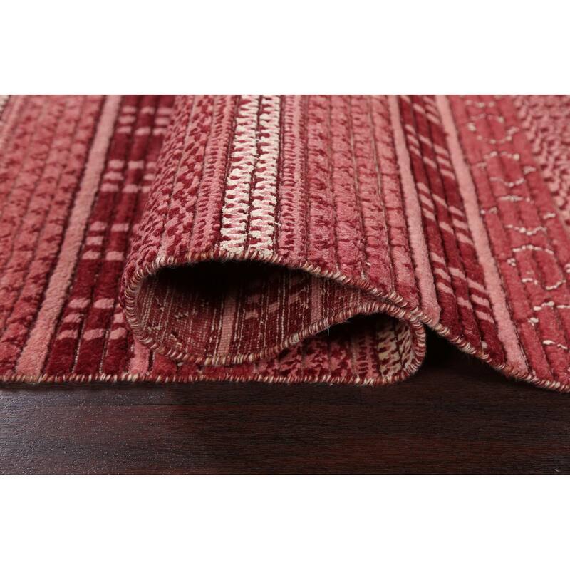 Geometric Oriental Gabbeh Kashkoli Area Rug Wool Hand-knotted Carpet - 3'2" x 4'9"