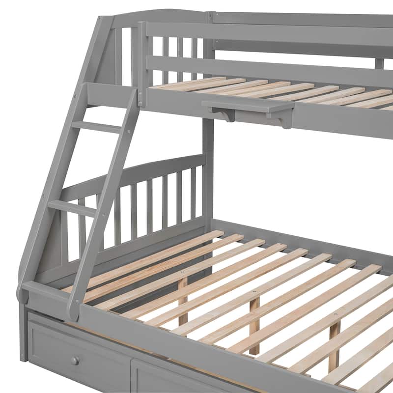 Twin-Over-Full Bunk Bed with Drawers