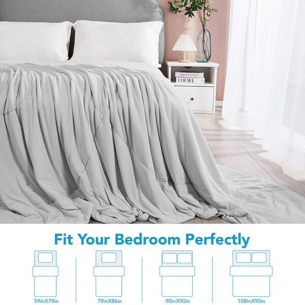 Cooling Comforter, Cold Blanket for Night Sweats 1 Piece - Bed