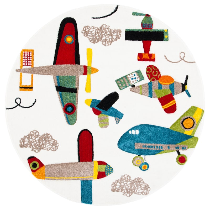 SAFAVIEH Carousel Kids Ardak Airplane Rug