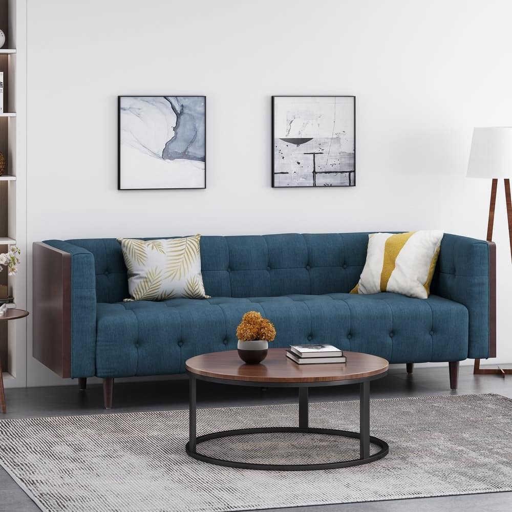 Contemporary Design Button-Tufted Upholstered Sofa