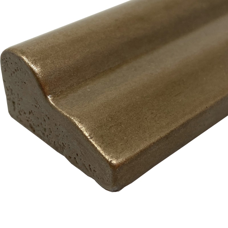 1.3 inch x 8 inch Matte Metallic Chair Rail Wall Tile Trim
